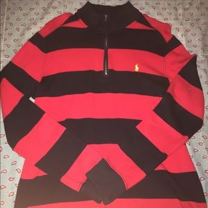 Stripped polo sweater